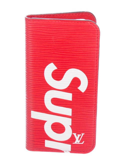 Louis Vuitton x Supreme 2017 Epi iPhone 7 Folio
