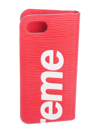 Louis Vuitton x Supreme 2017 Epi iPhone 7 Folio