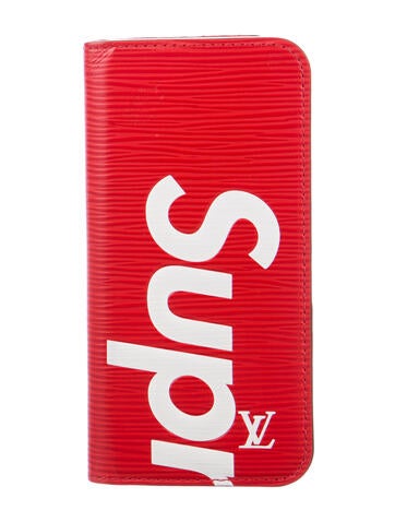 Louis Vuitton x Supreme Phone Cases 2017 Epi iPhone 7 Folio