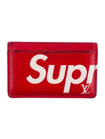 Louis Vuitton x Supreme 2017 Epi Porte-Carte Simple Card Holder Card Holder