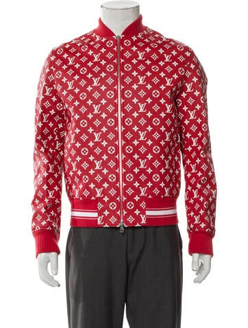 Louis Vuitton x Supreme Outerwear 2017 LV Monogram Bomber Jacket S