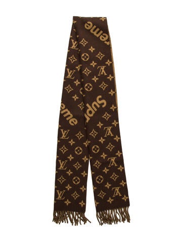 Louis Vuitton x Supreme Scarves 2017 LV Monogram Scarf
