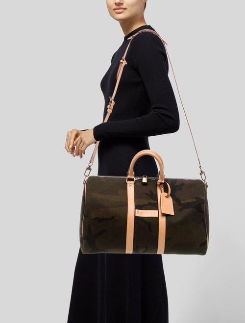 Louis Vuitton x Supreme Signature Louis Vuitton Keepall Bandouliere 45