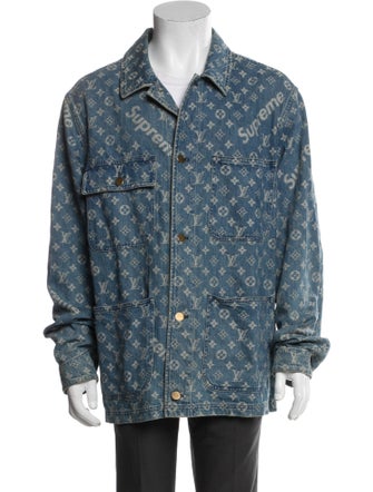 Louis Vuitton x Supreme 2017 LV Monogram Denim Jacket