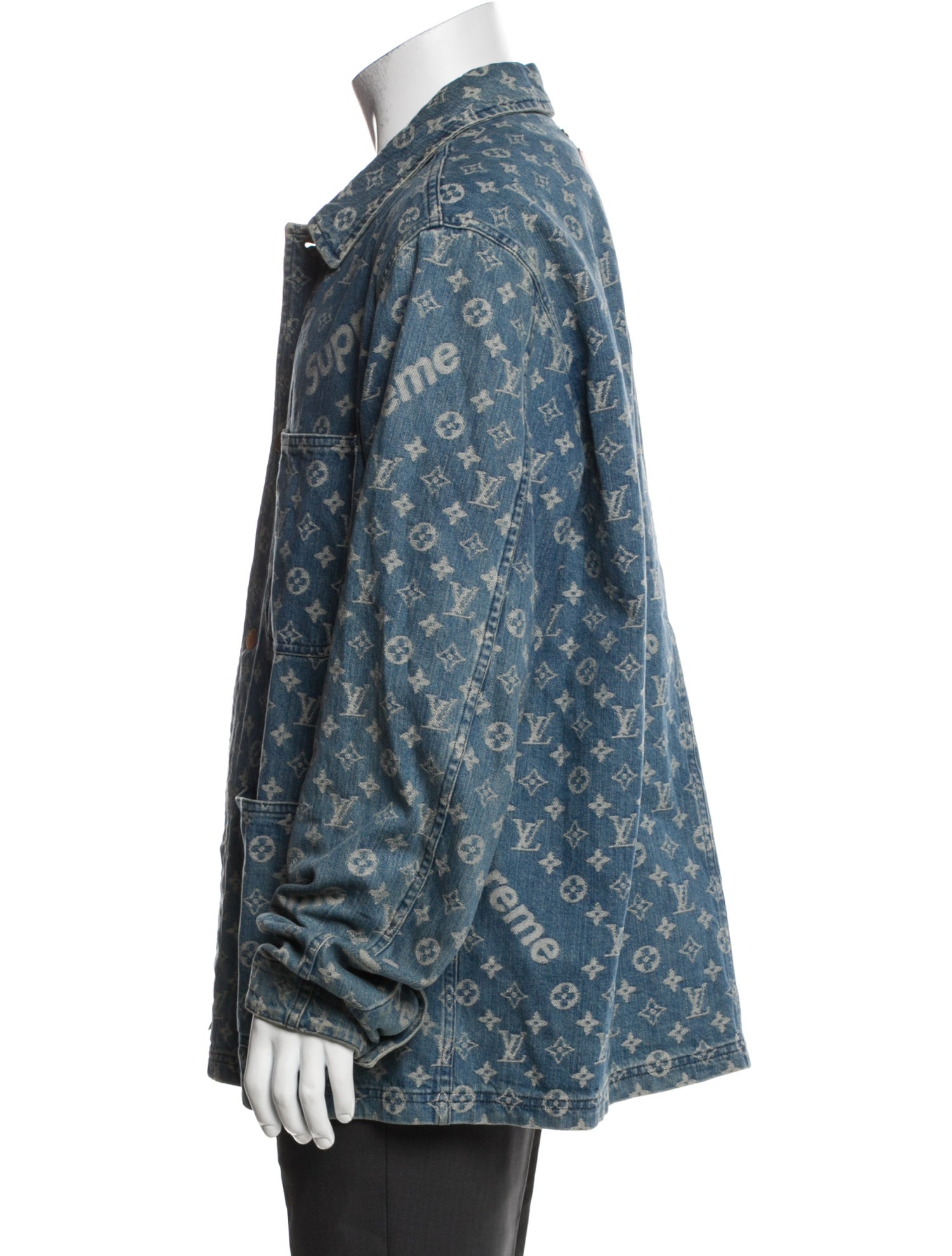 Louis Vuitton x Supreme 2017 LV Monogram Denim Jacket