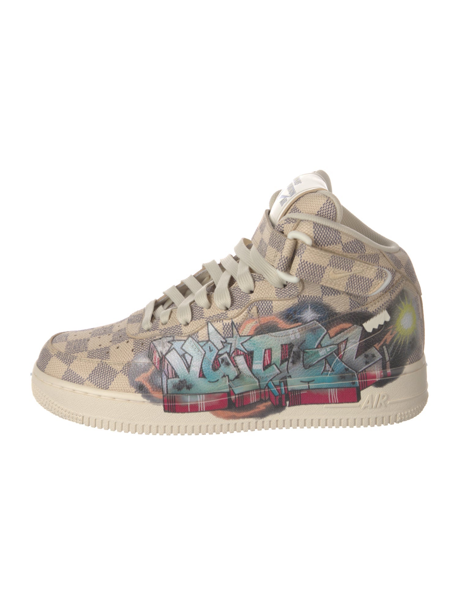 Louis Vuitton x Nike Air Force 1 Mid 'Graffiti' Sneakers
