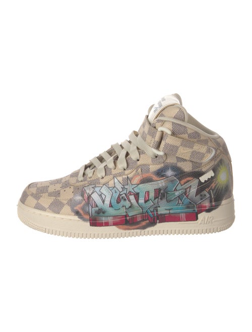 Louis Vuitton x Nike Air Force 1 Mid 'Graffiti' Sneakers