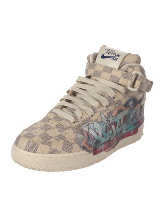 Louis Vuitton x Nike Air Force 1 Mid 'Graffiti' Sneakers