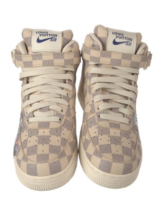 Louis Vuitton x Nike Air Force 1 Mid 'Graffiti' Sneakers