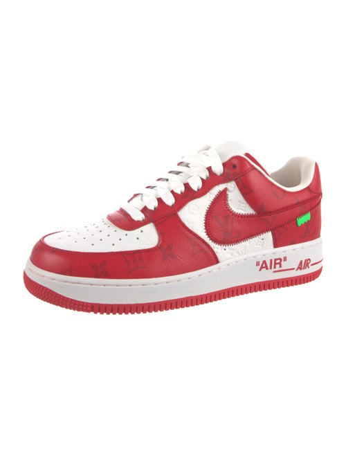 Louis Vuitton x Nike Air Force 1 'Red' Sneakers