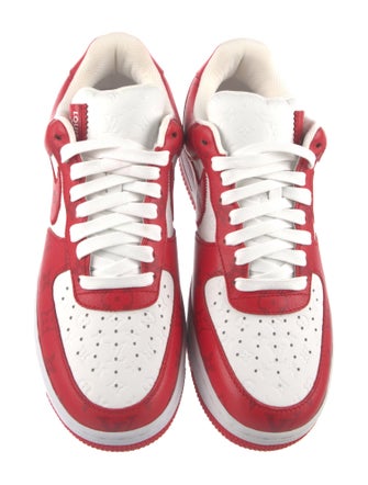 Louis Vuitton x Nike Air Force 1 'Red' Sneakers