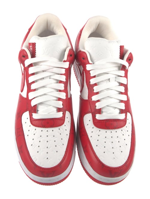 Louis Vuitton x Nike Air Force 1 'Red' Sneakers