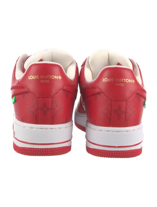Louis Vuitton x Nike Air Force 1 'Red' Sneakers