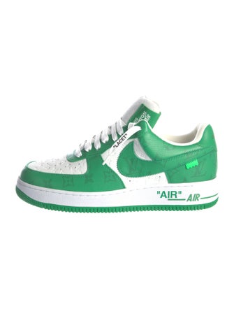 Louis Vuitton x Nike Air Force 1 Low White Green Sneakers w/ Tags