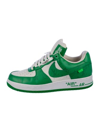 Louis Vuitton x Nike Air Force 1 Low 'White Green' Sneakers