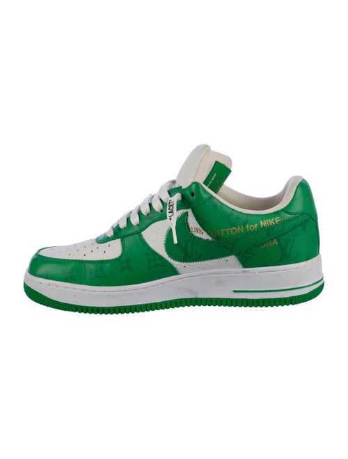 Louis Vuitton x Nike Air Force 1 Low 'White Green' Sneakers