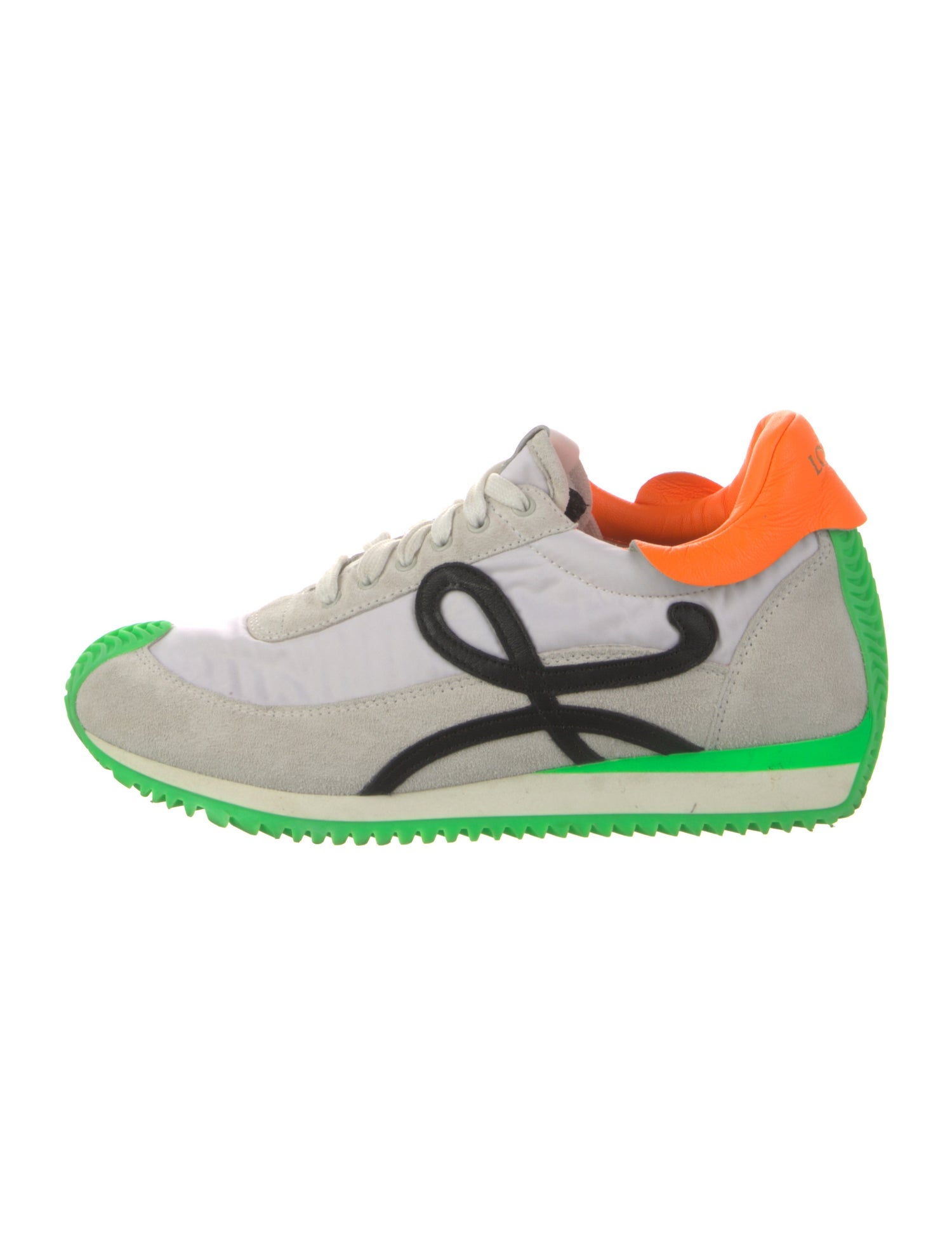 Loewe Suede Colorblock Pattern Sneakers