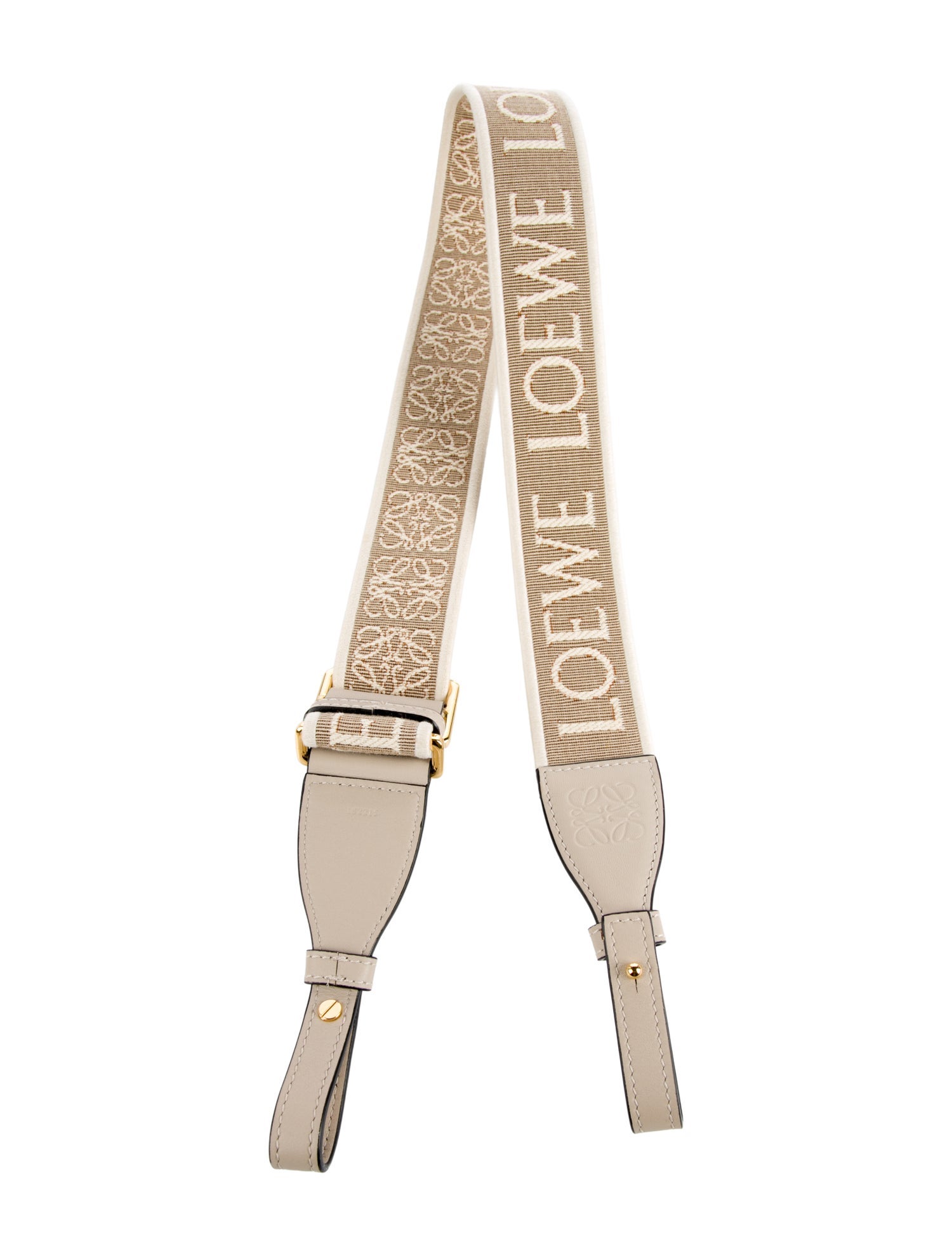 Loewe Leather Trim Canvas Shoulder Strap
