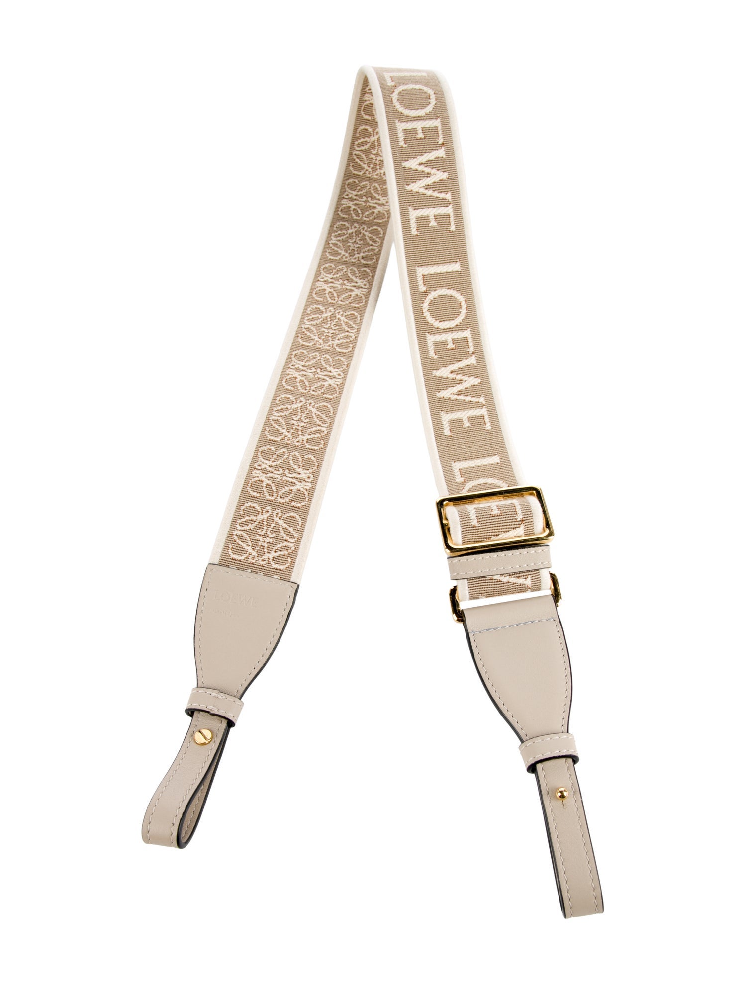 Loewe Leather Trim Canvas Shoulder Strap