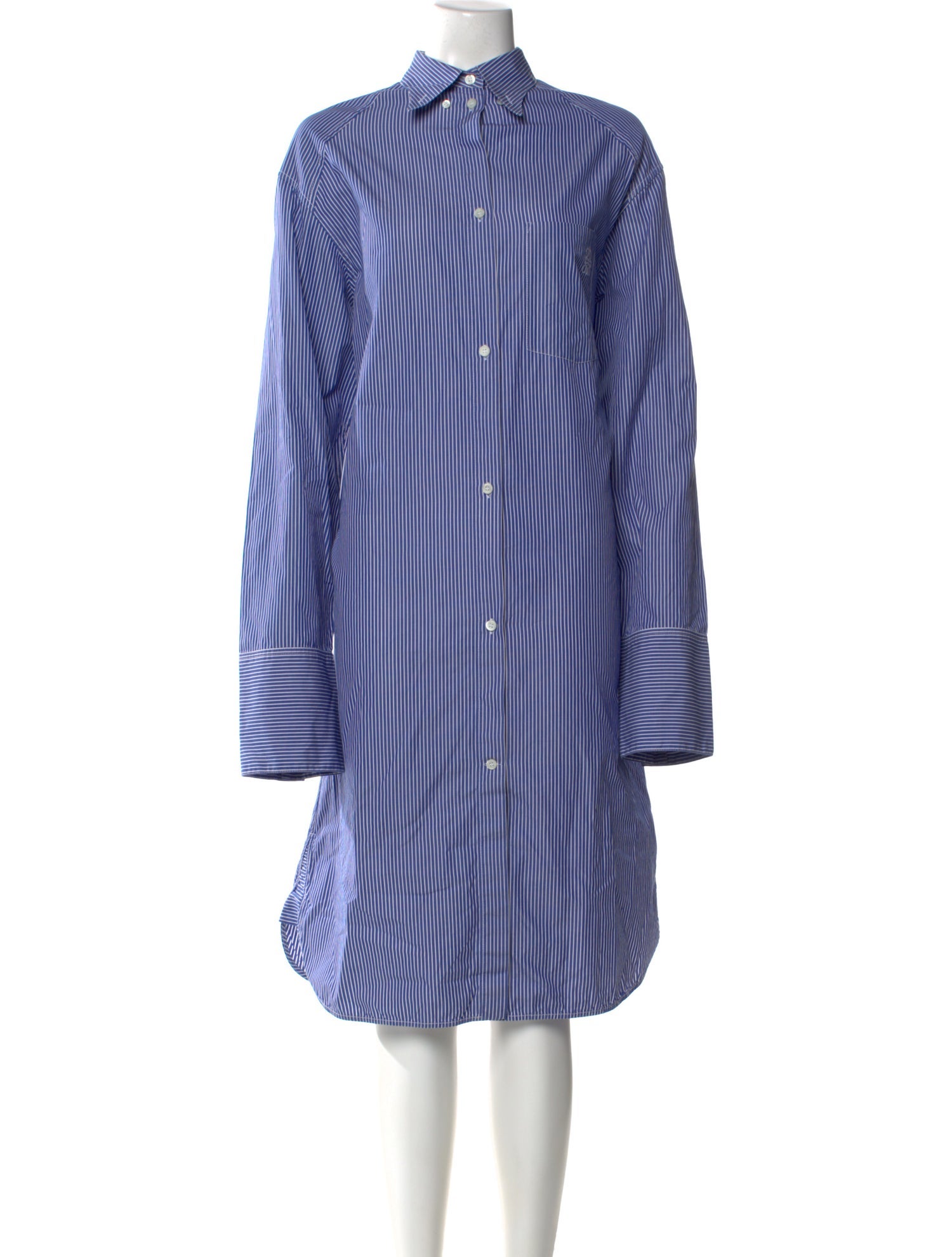 Loewe Anagram Striped Midi Length Dress