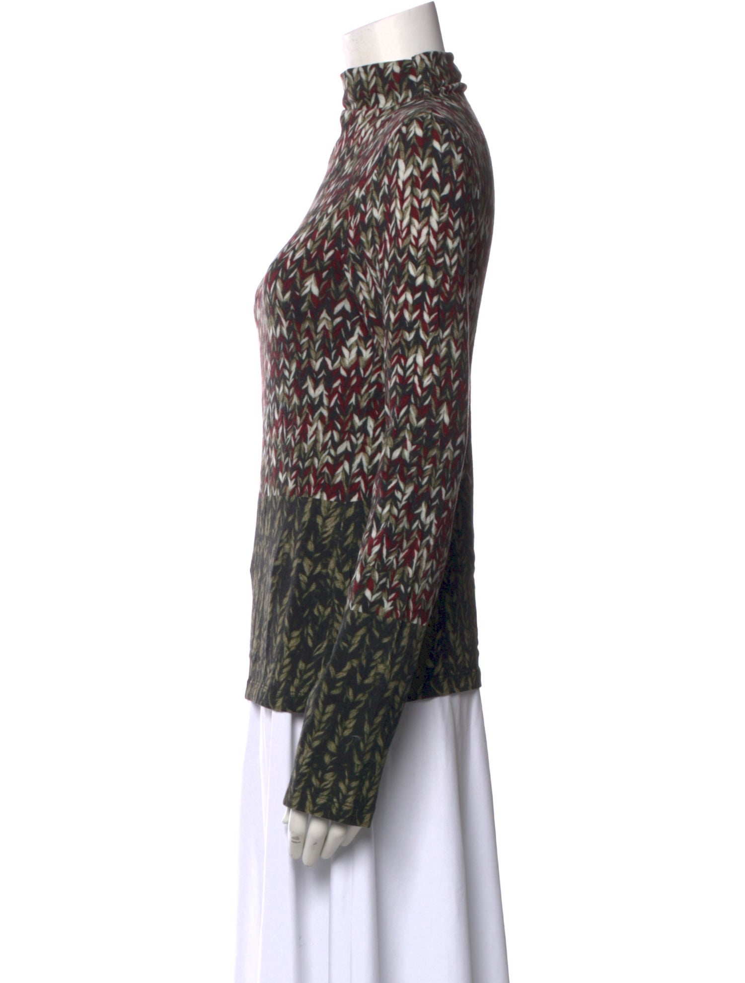 Loewe Patterned Mock Neck Top