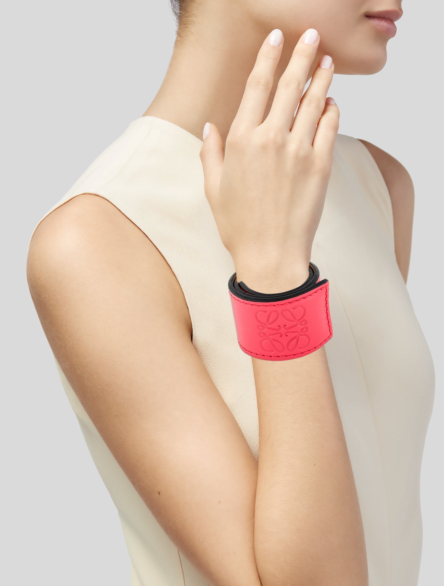 Loewe Leather Slap Wrap Bracelet