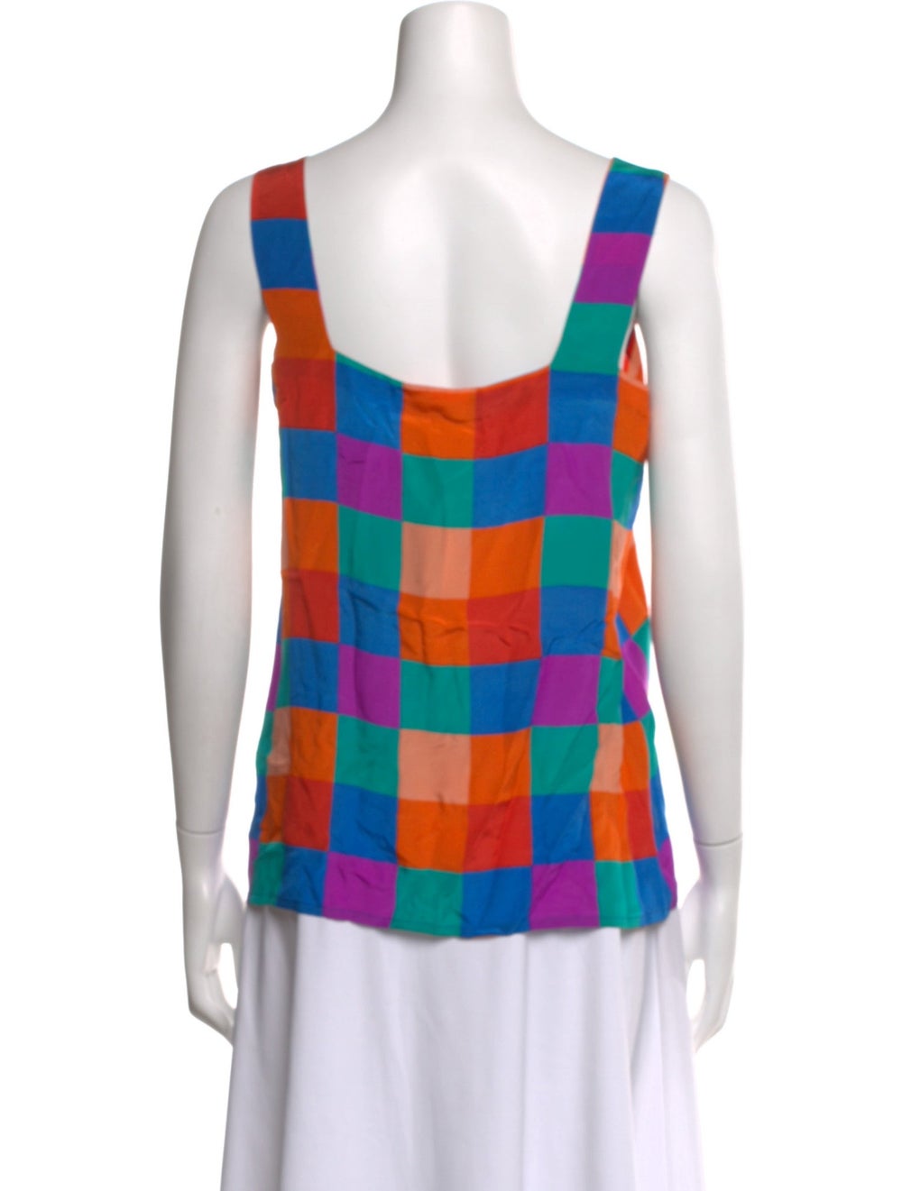 Loewe Colorblock Pattern Square Neckline Top - image 3