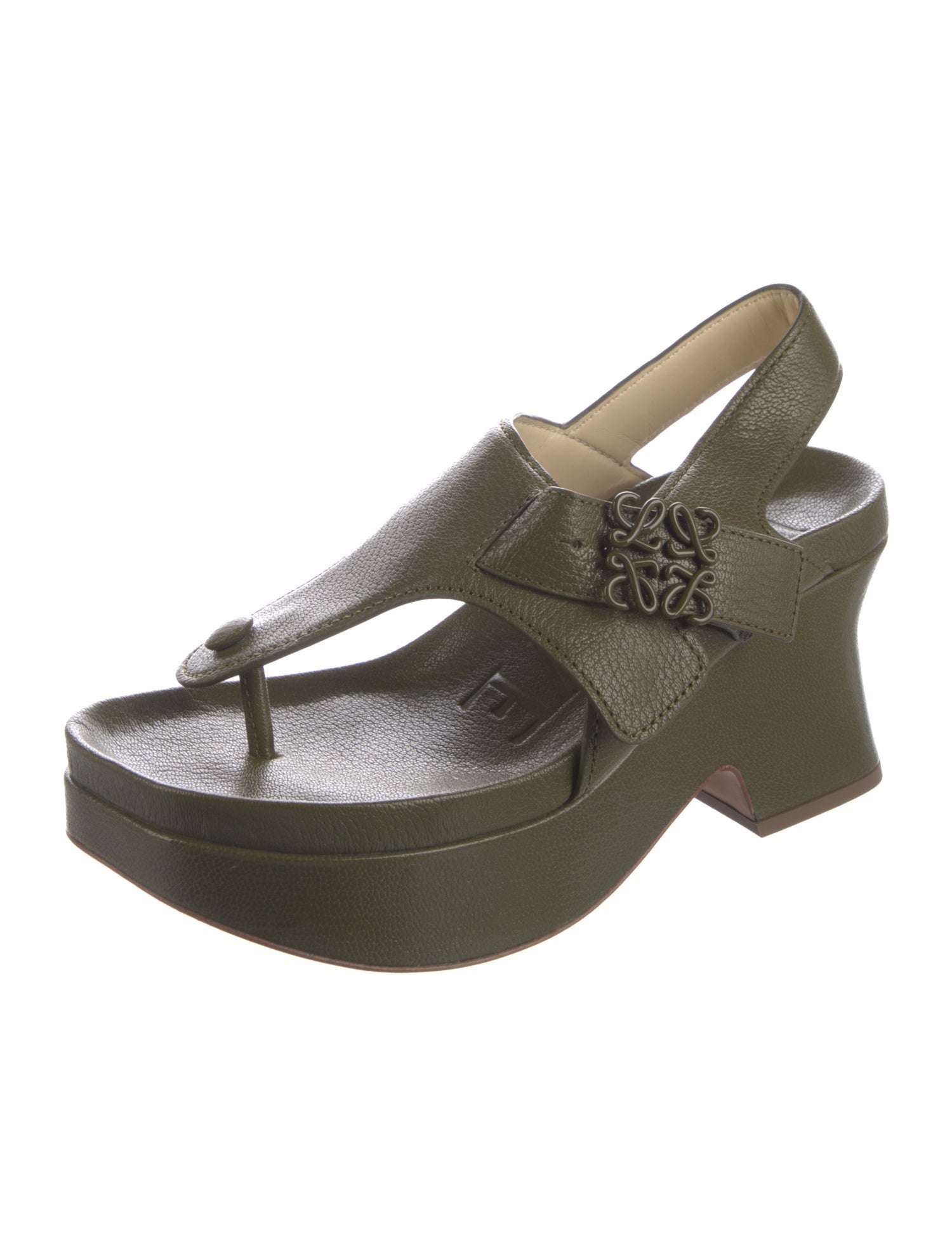 Loewe Leather Slingback Sandals