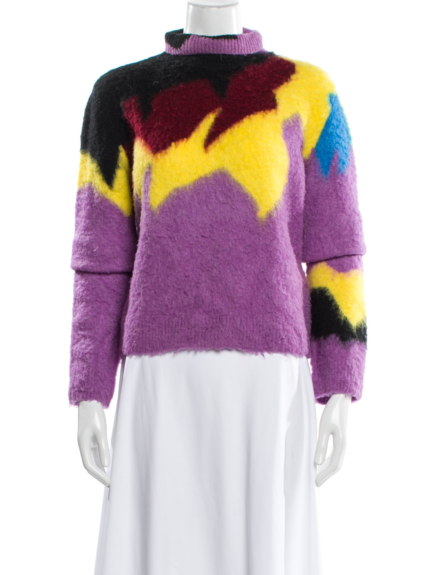 Loewe Striped Mock Neck Sweater