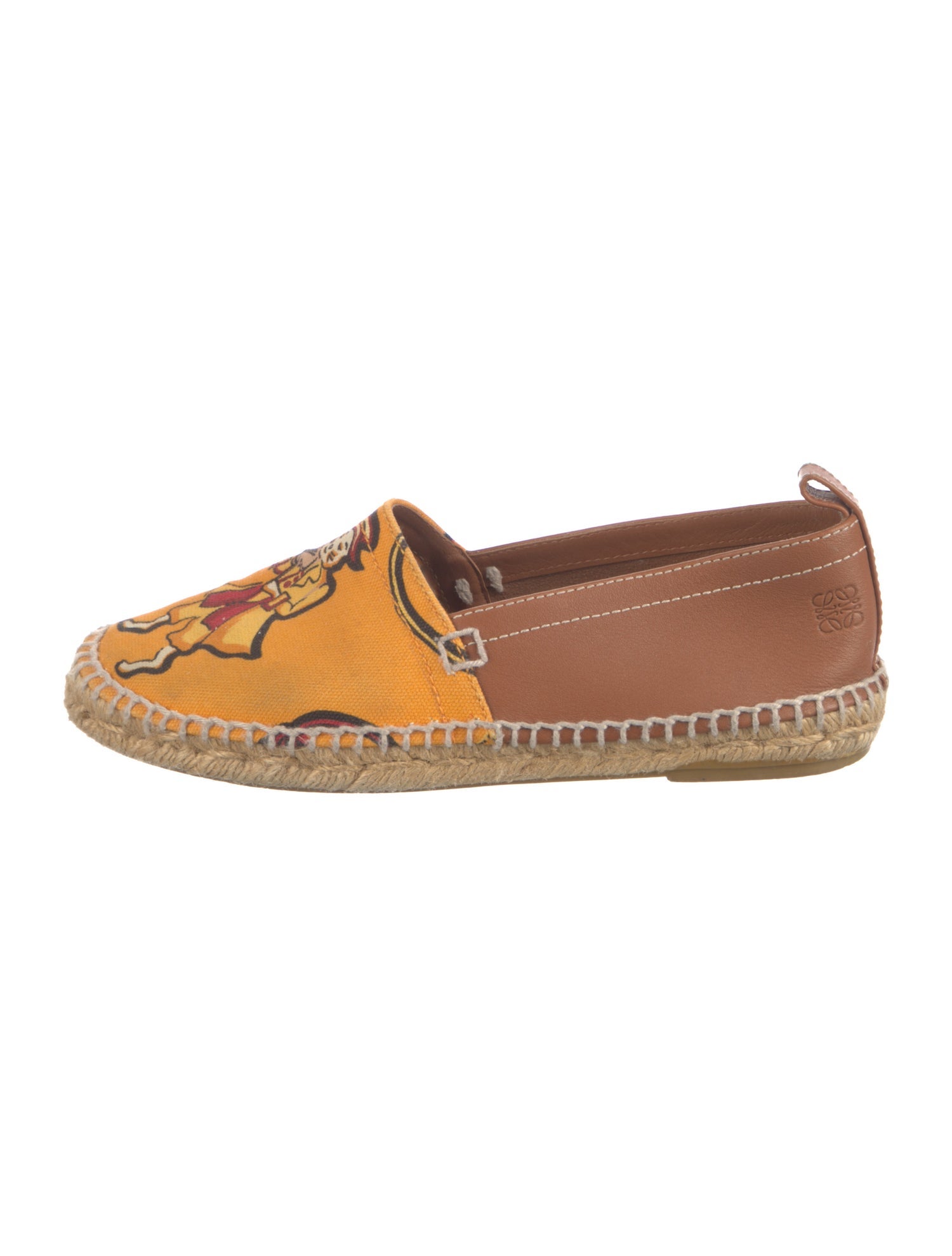 Loewe Leather Graphic Print Espadrilles