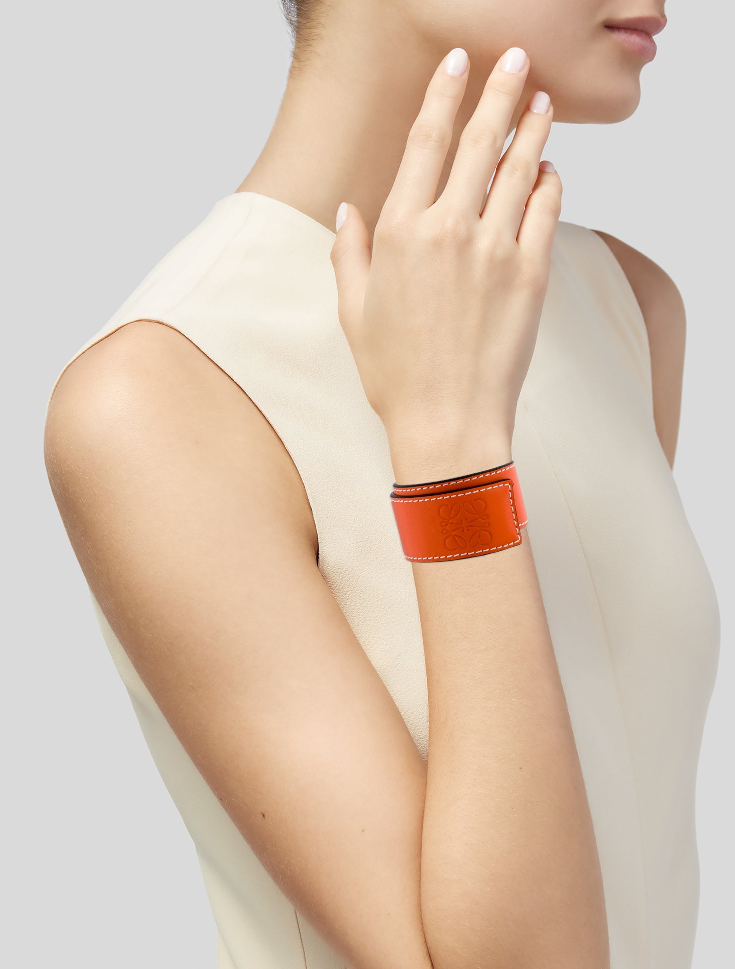Loewe Leather Slap Wrap Bracelet