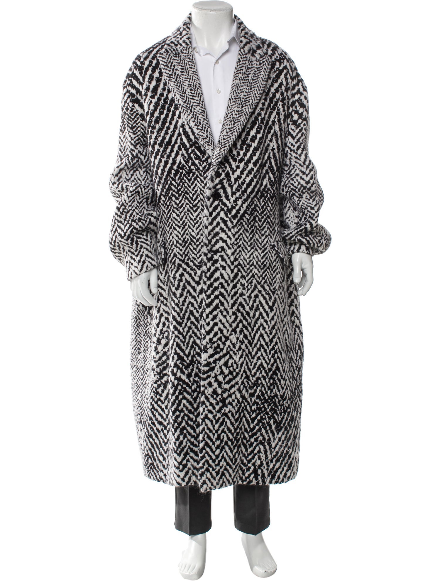 Loewe Wool Striped Trench Coat