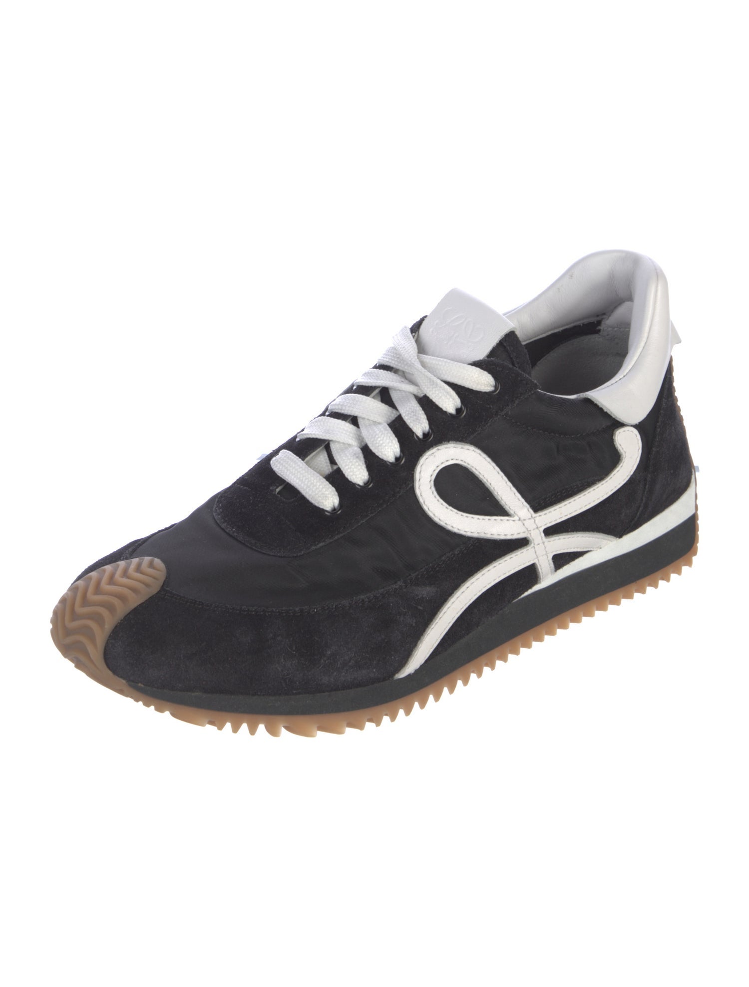 Loewe Suede Leather Trim Embellishment Sneakers