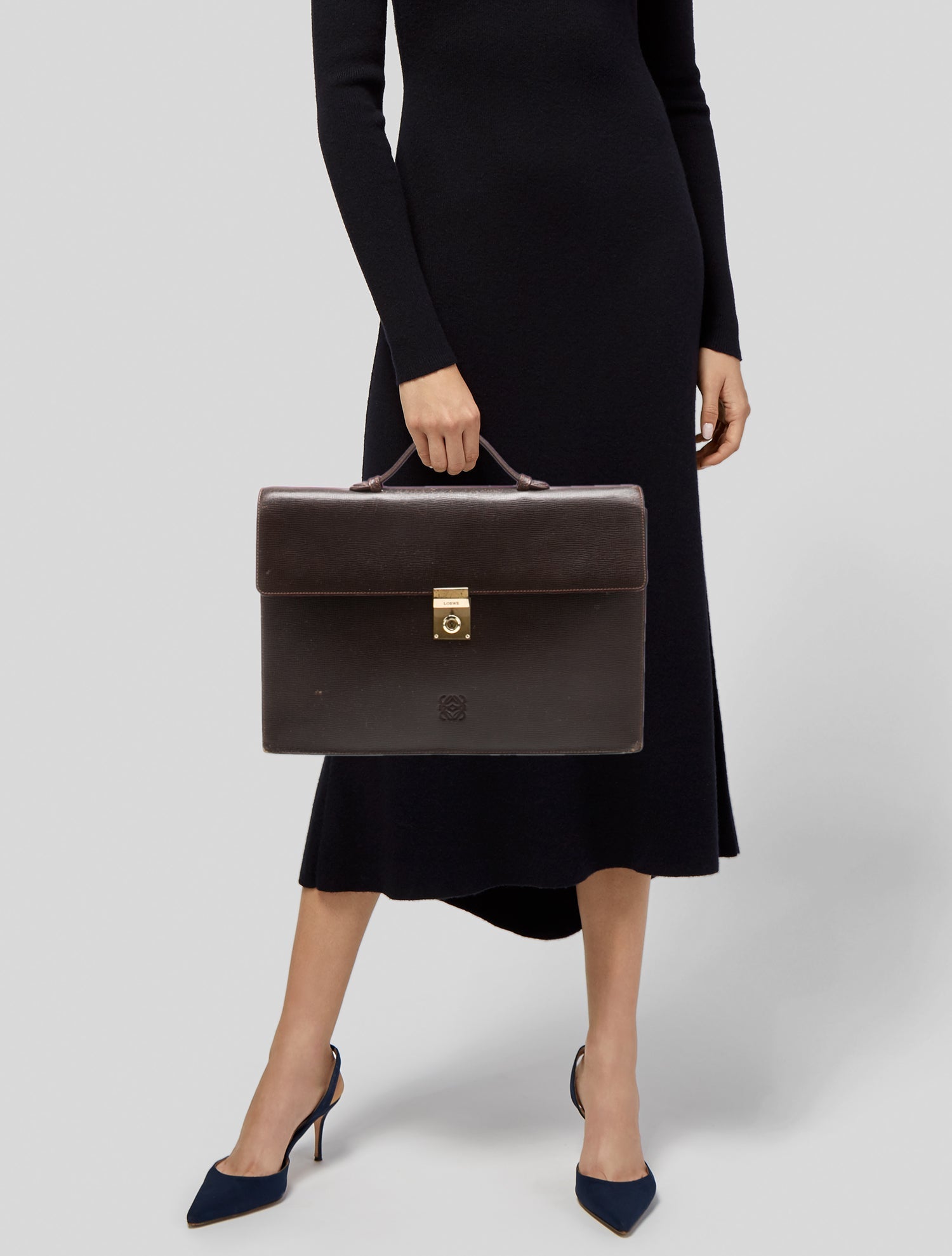 Loewe Leather Briefcase Vintage