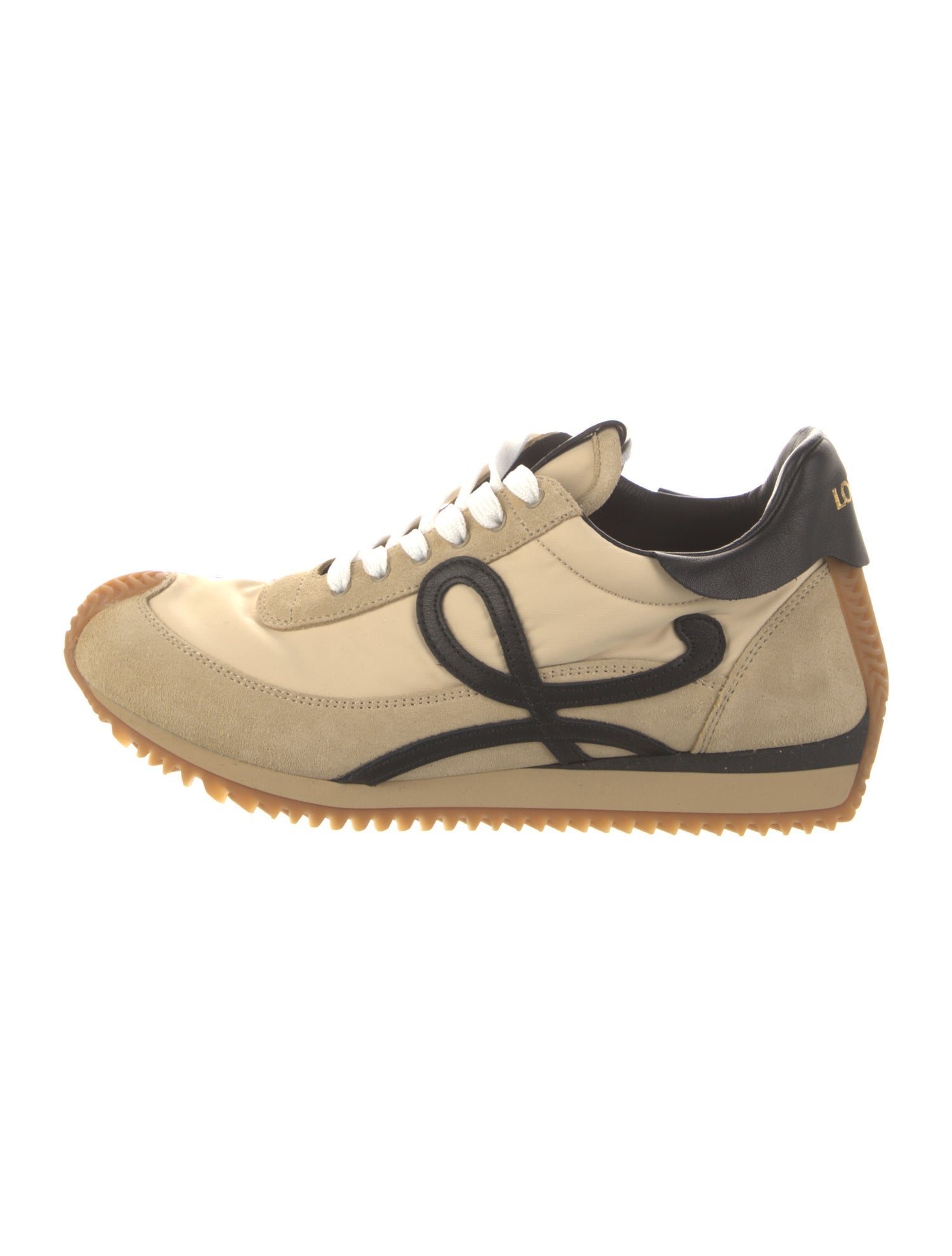 Loewe Suede Colorblock Pattern Sneakers