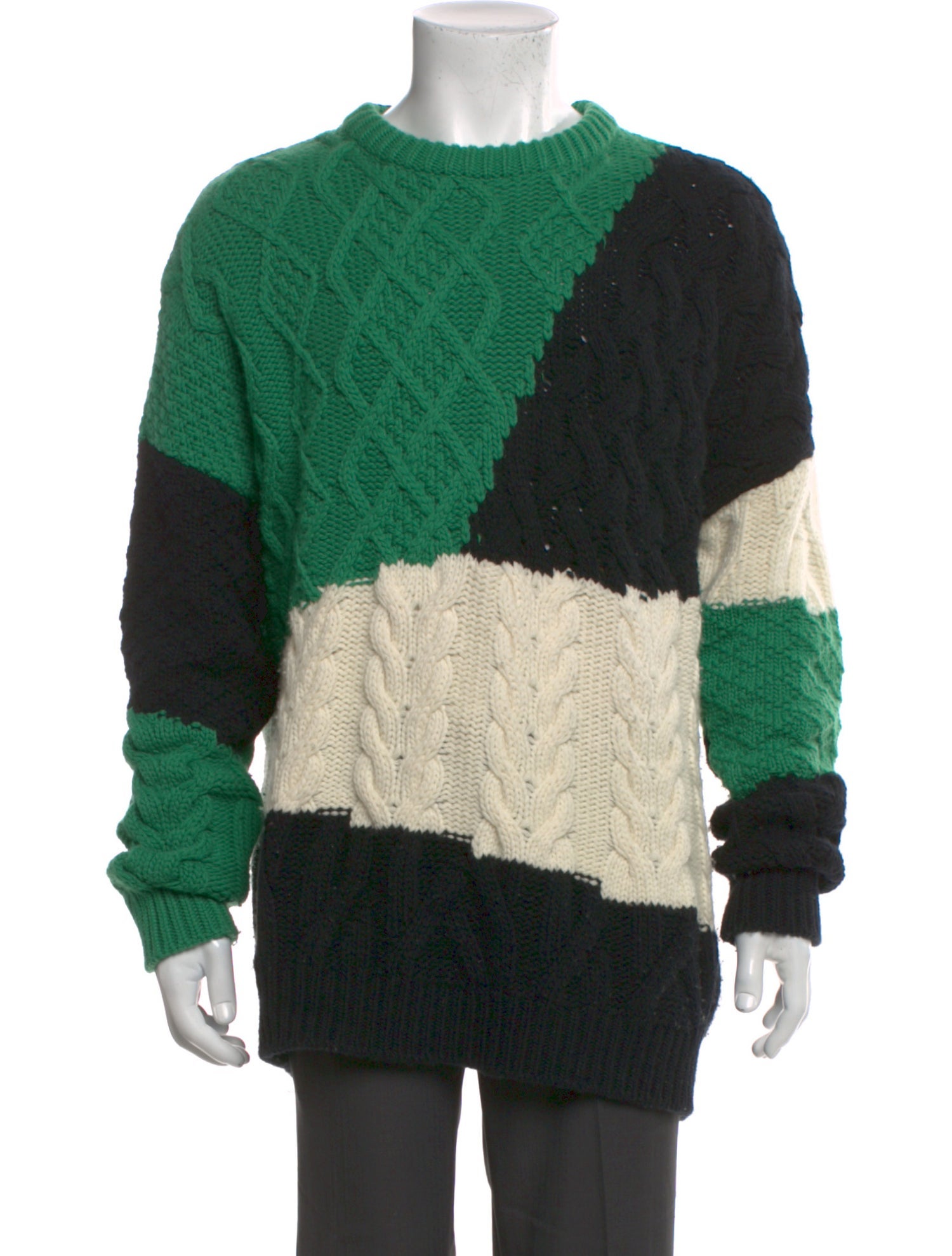 Loewe Wool Colorblock Pattern Pullover