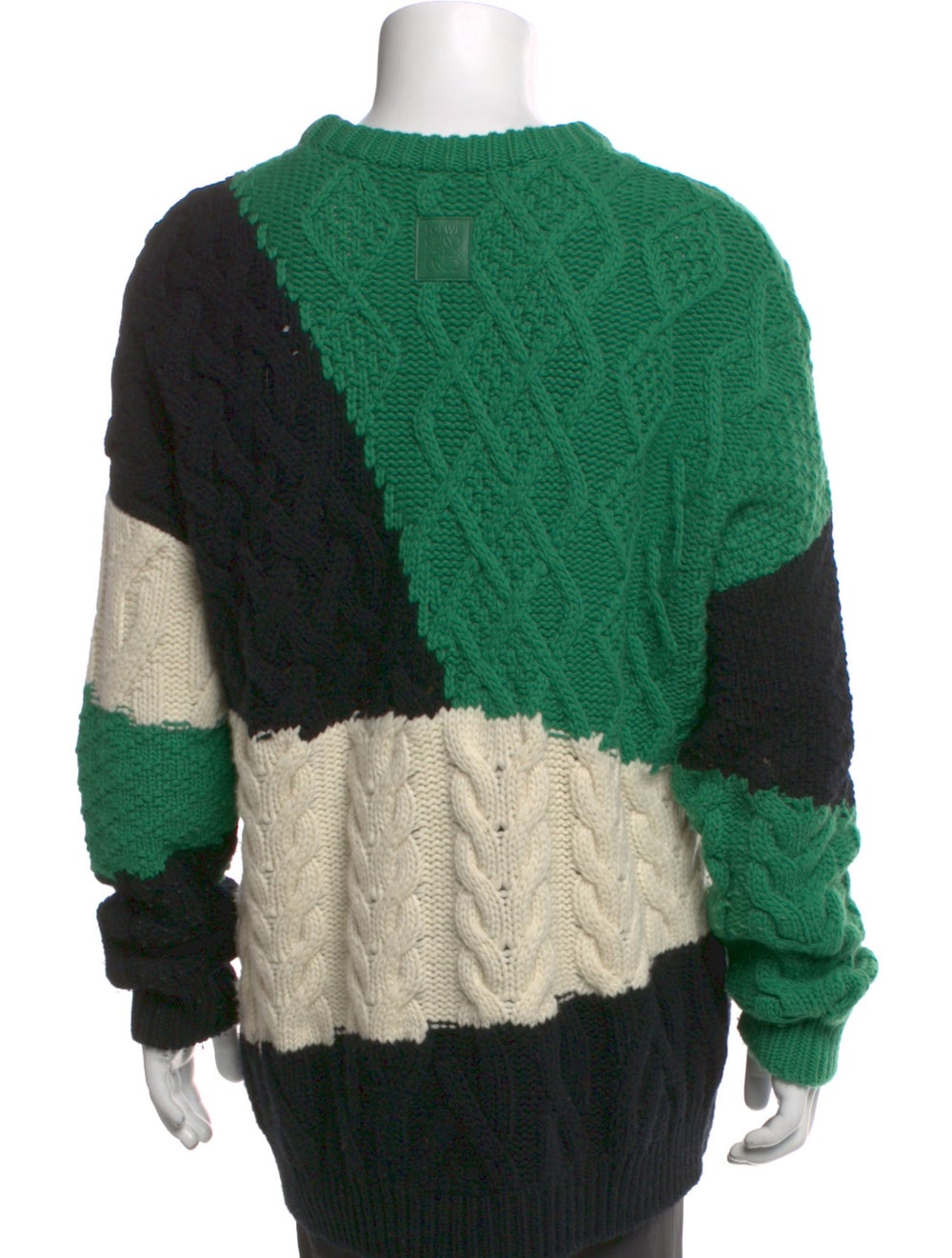 Loewe Wool Colorblock Pattern Pullover - image 3