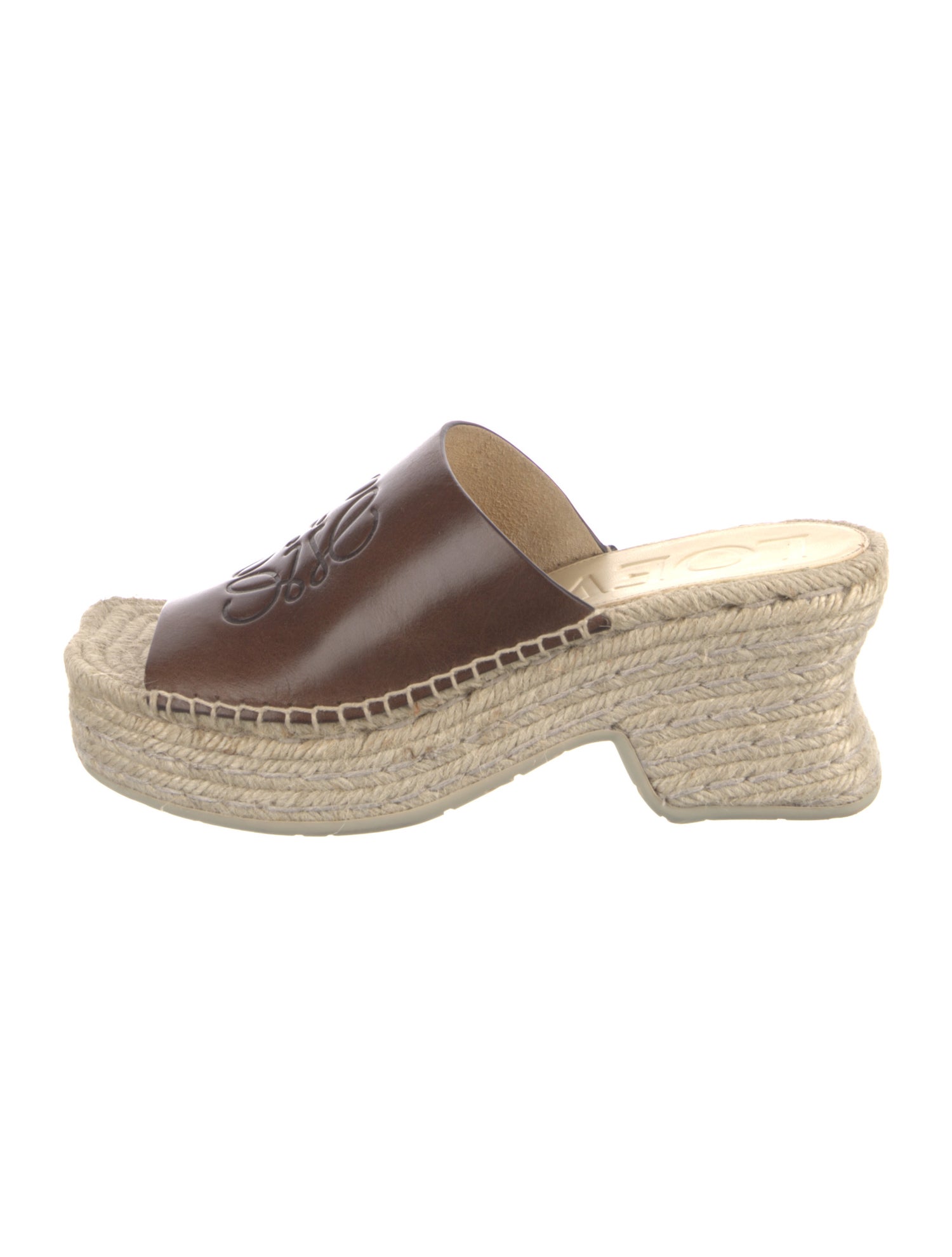 Loewe Signature Logo Leather Espadrilles