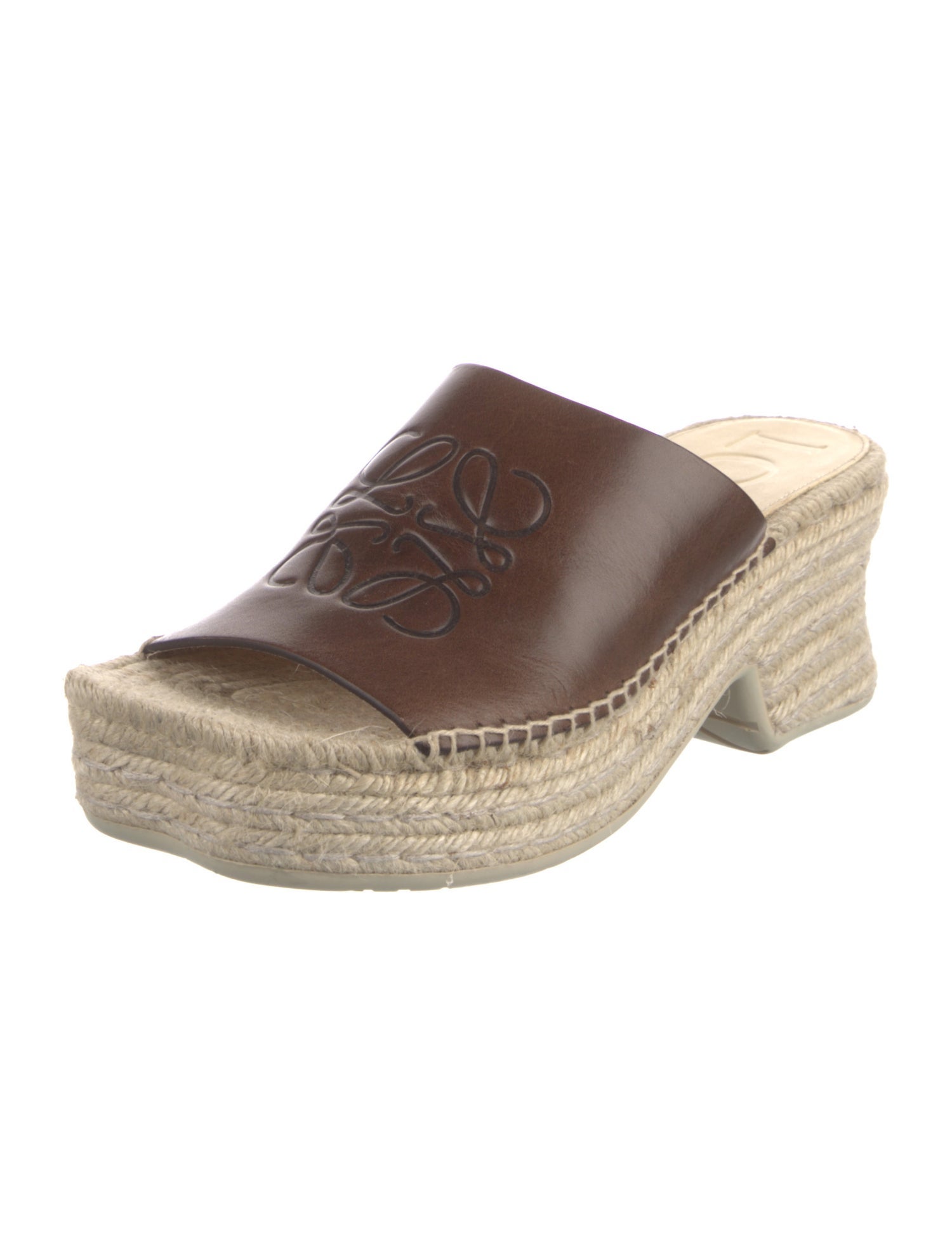 Loewe Signature Logo Leather Espadrilles