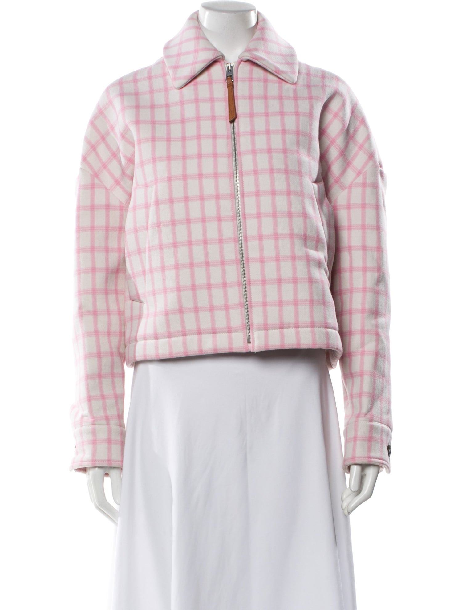 Loewe Wool Plaid Print Jacket