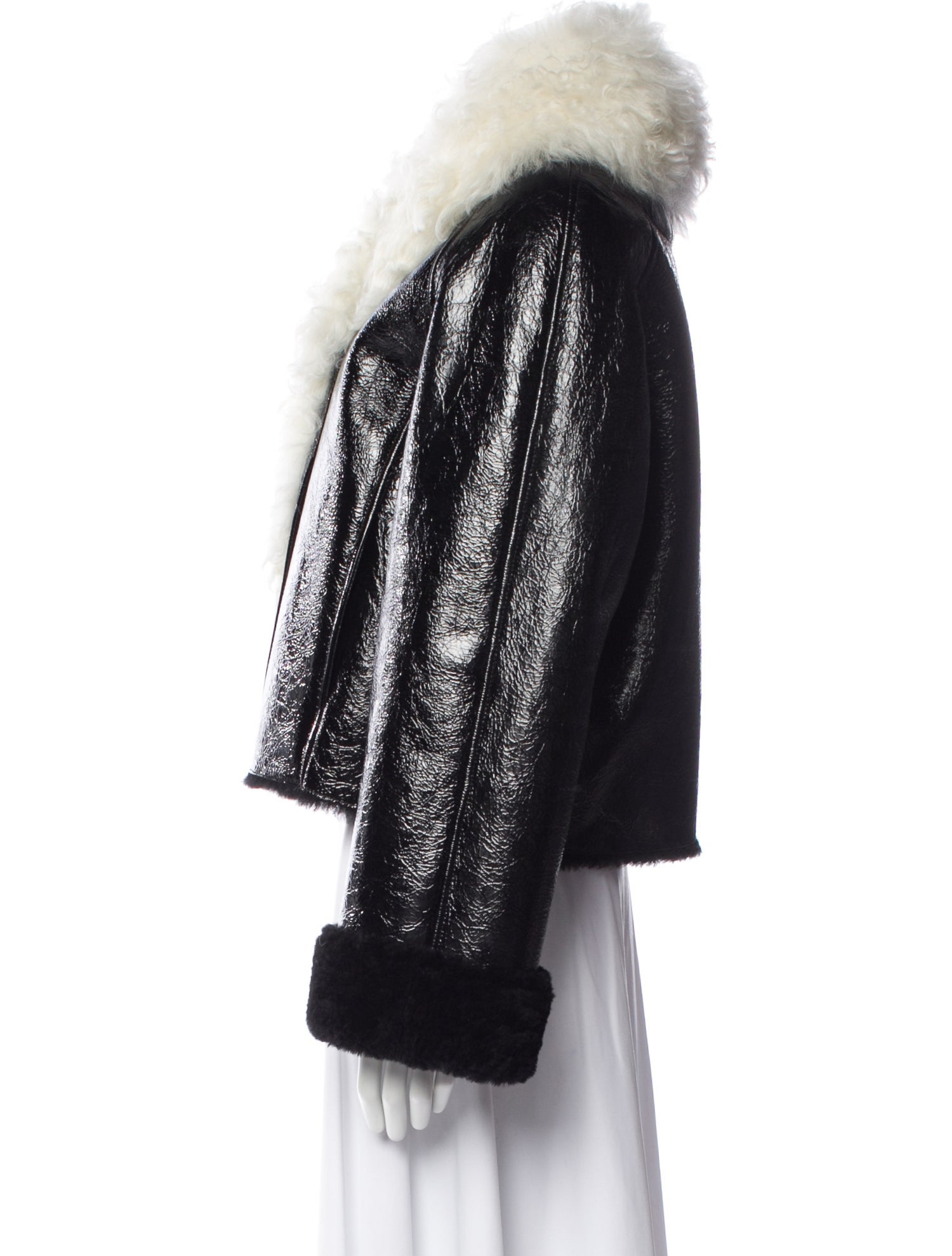 Loewe Leather Faux Fur Jacket