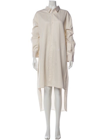 Pre-owned Loewe Anagram Midi Length Dress In Neutral