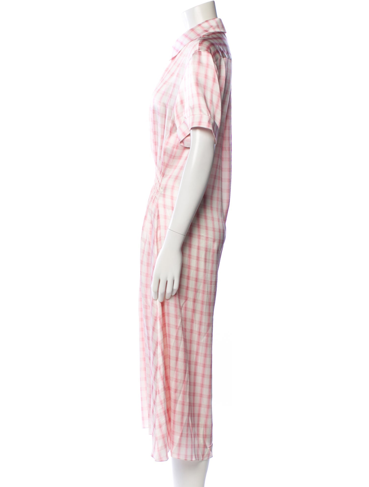 Loewe Plaid Print Long Dress