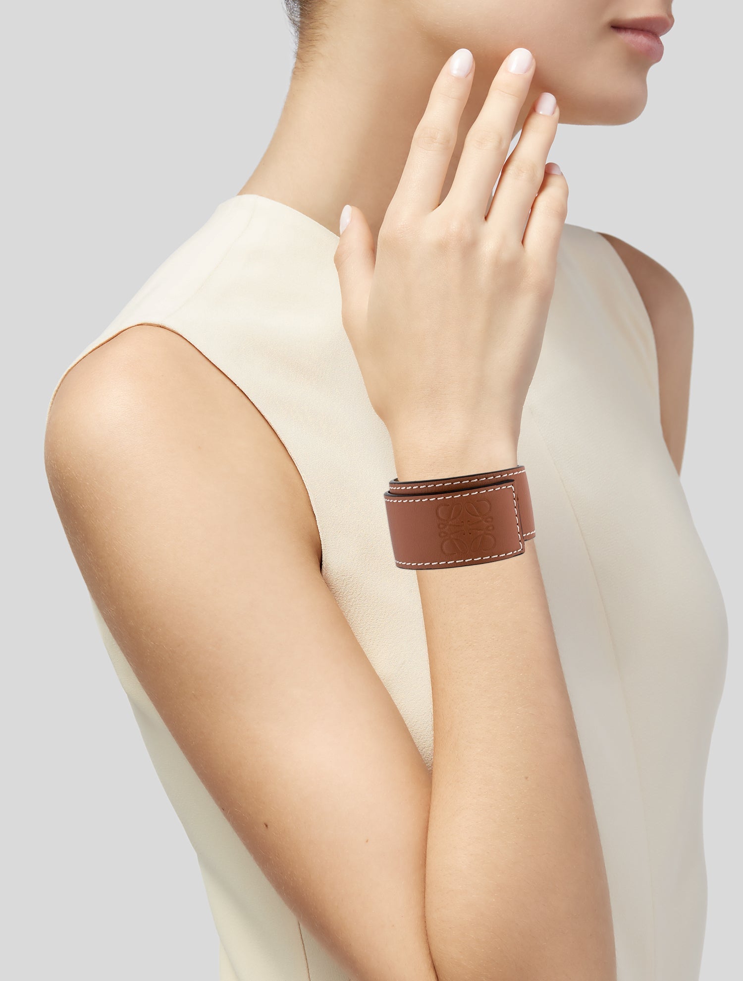 Loewe Slap Calf Skin Wrap Bracelet