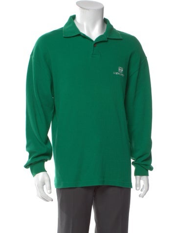 Pre-owned Loewe Collar Long Sleeve Polo Shirt In Green
