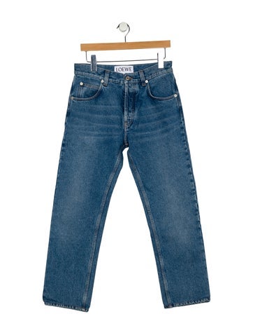 Pre-owned Loewe Straight-leg Jeans In Blue