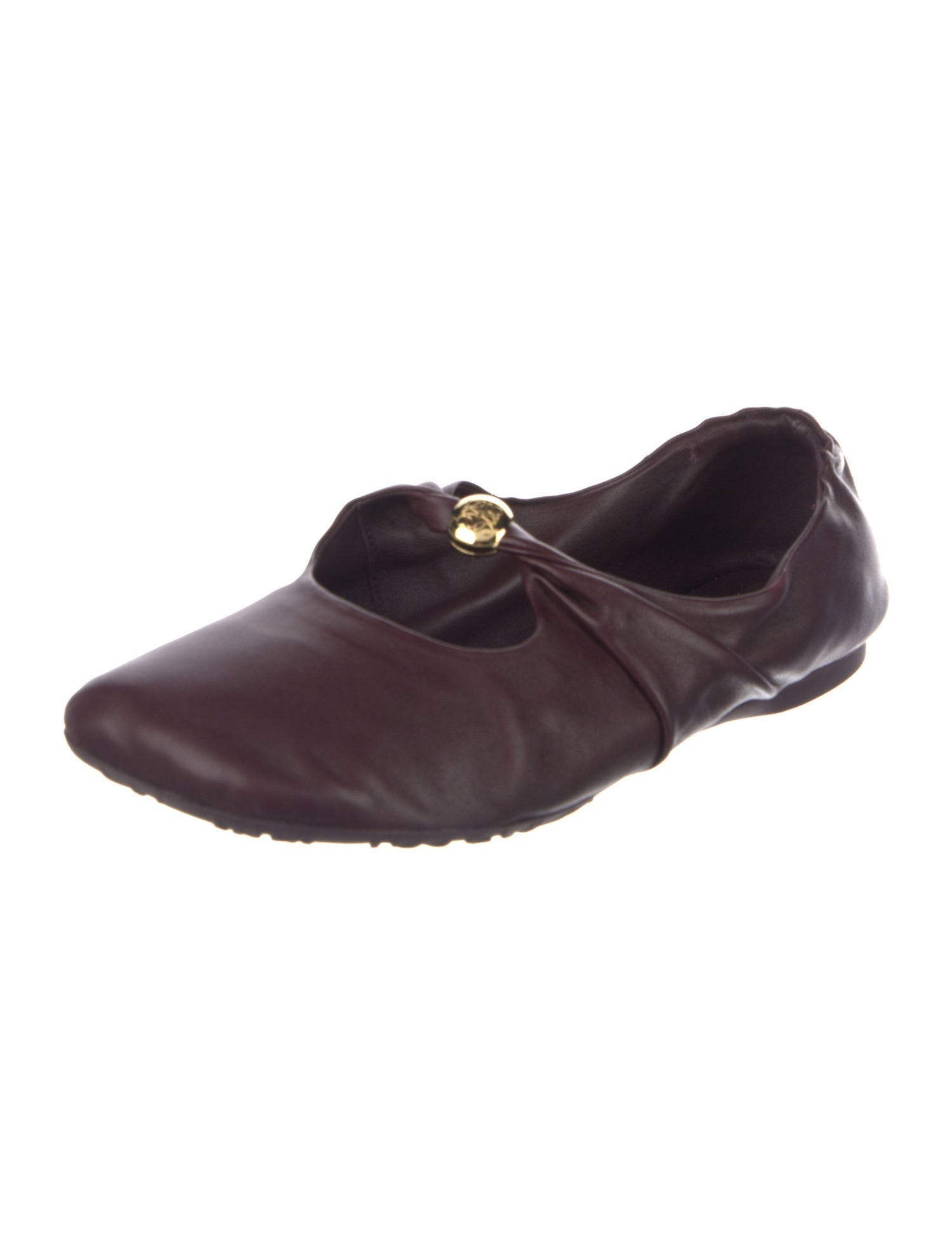 Loewe Leather Mary Jane Flats