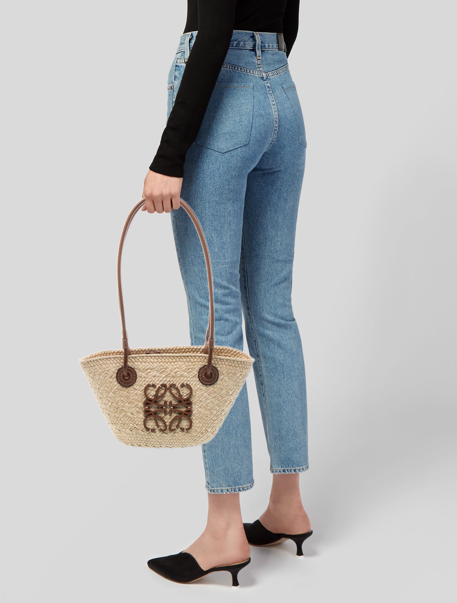 Loewe Raffia Woven Basket