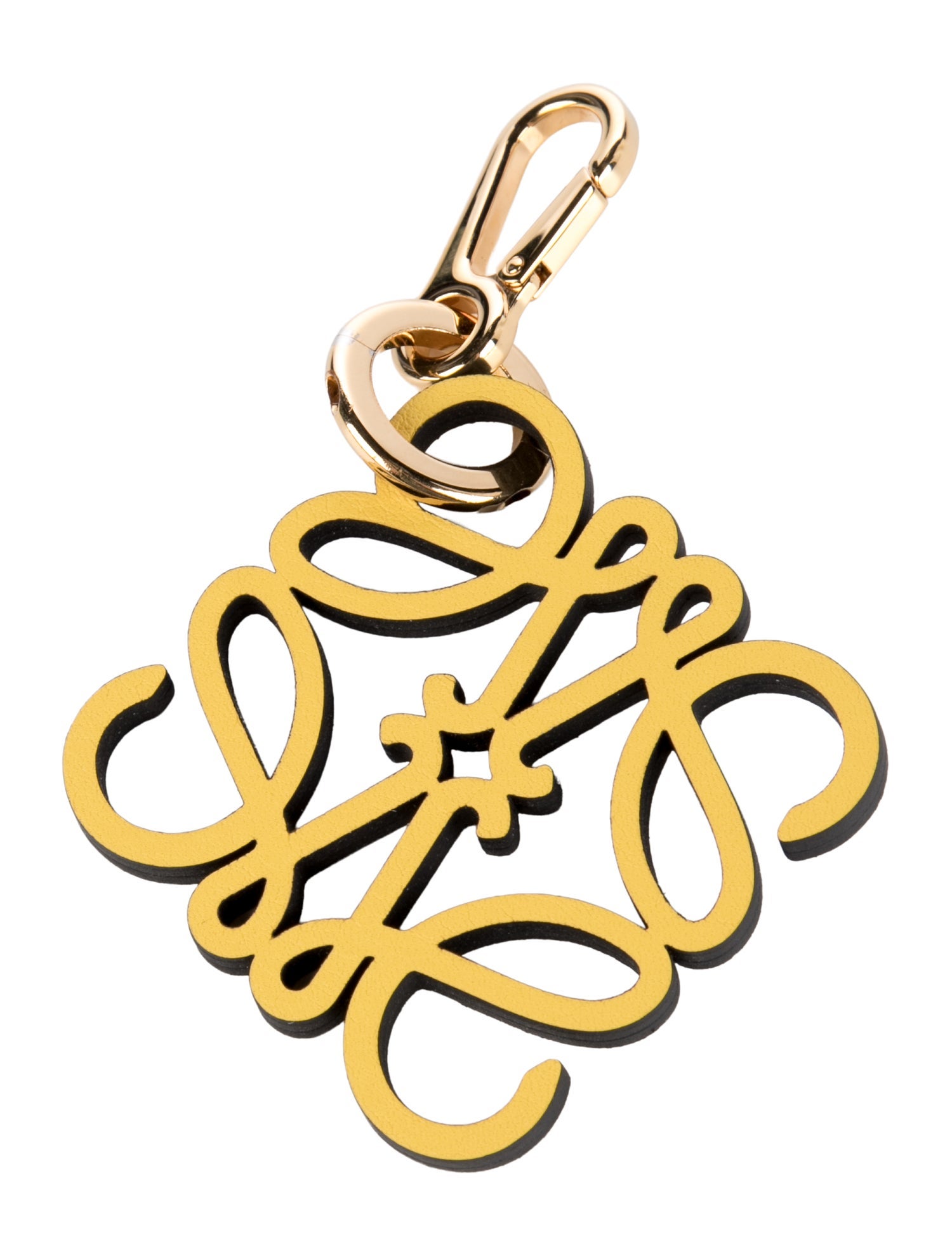 Loewe Leather Logo Keychain