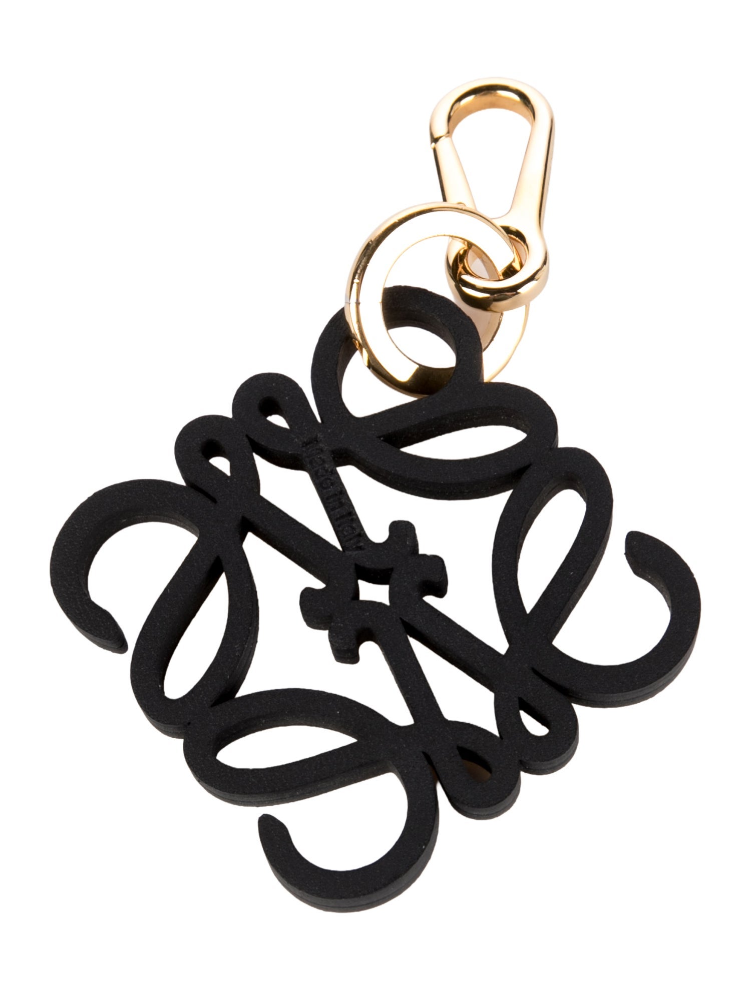 Loewe Leather Logo Keychain